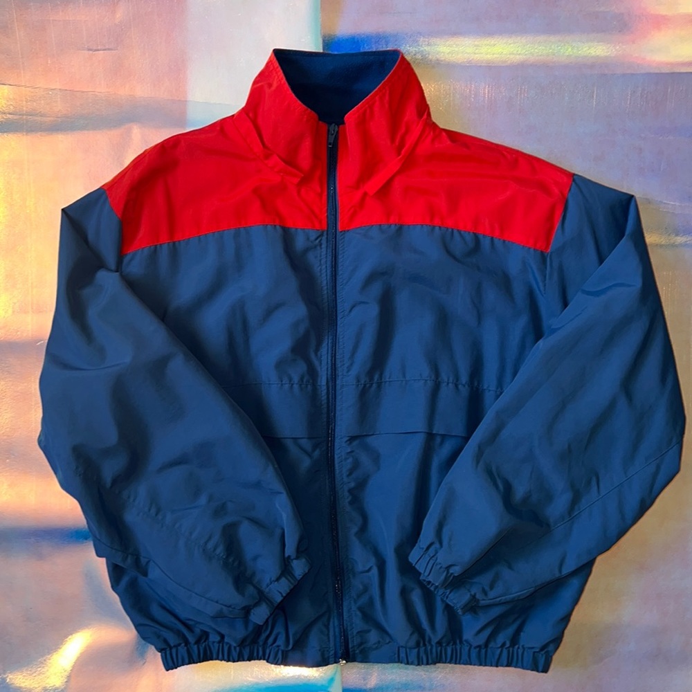 Blue & Red windbreaker